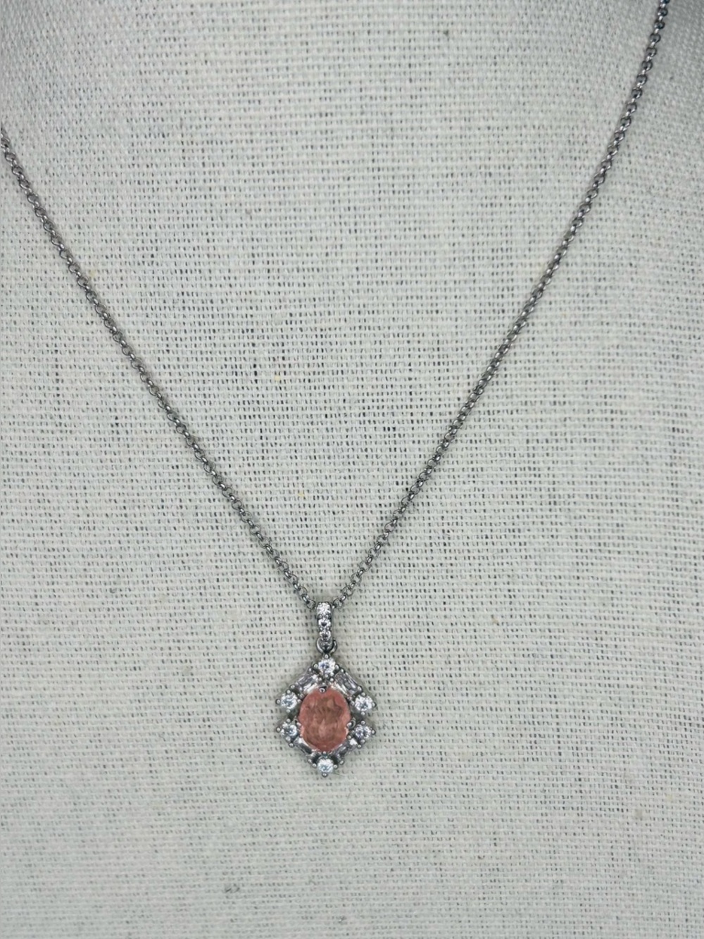Bomb party peach topaz quartz infused Necklace RBP5708